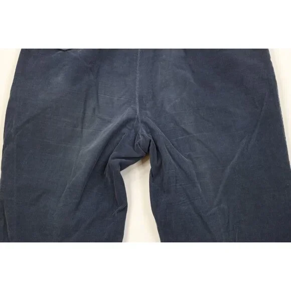 Vintage 70s Lands End Mens 40x32 Faded Wide Leg Corduroy Chino Pants Blue USA